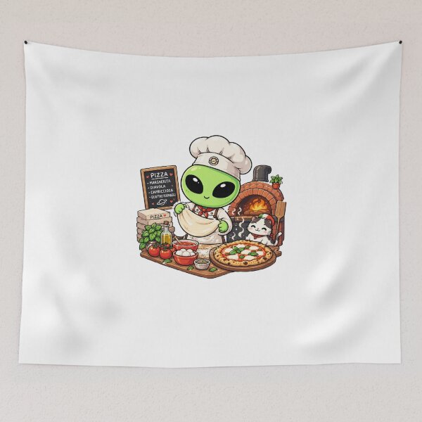 Item preview, Cute Kawaii Alien Pizza Chef | Pizza Lover Italian Food designed and sold by fedetrev.