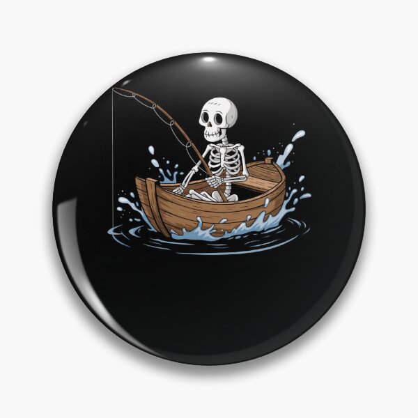 Item preview, Funny Skeleton Fishing Lovers Spooky Halloween Boat designed and sold by KristenSabol.