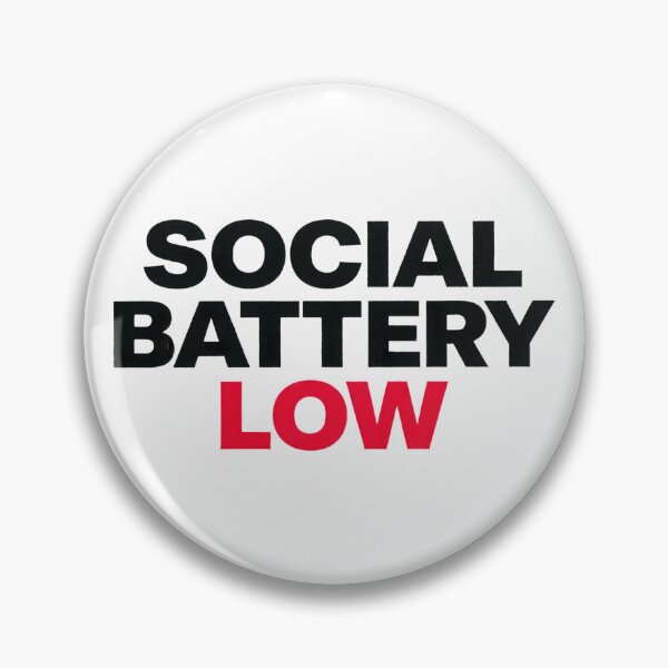 Item preview, Social Battery Low - Funny Introvert Typography Quote on White Background designed and sold by Agnisherl.