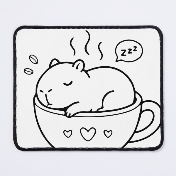 Item preview, Capy-Puccino Dreamin - Sleeping Capybara in Coffee Cup  designed and sold by Brexmore3.