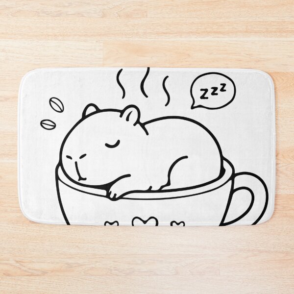 Item preview, Capy-Puccino Dreamin - Sleeping Capybara in Coffee Cup  designed and sold by Brexmore3.