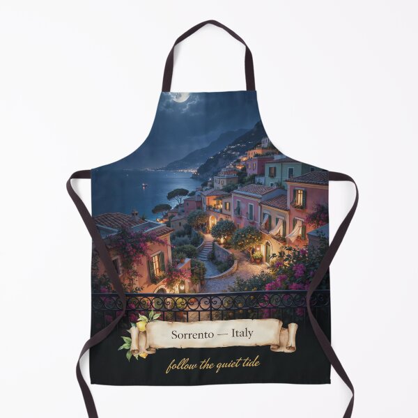 Item preview, Sorrento Moonlit Balcony Streetscape — Romantic Mediterranean Night Art designed and sold by stickercuffs.