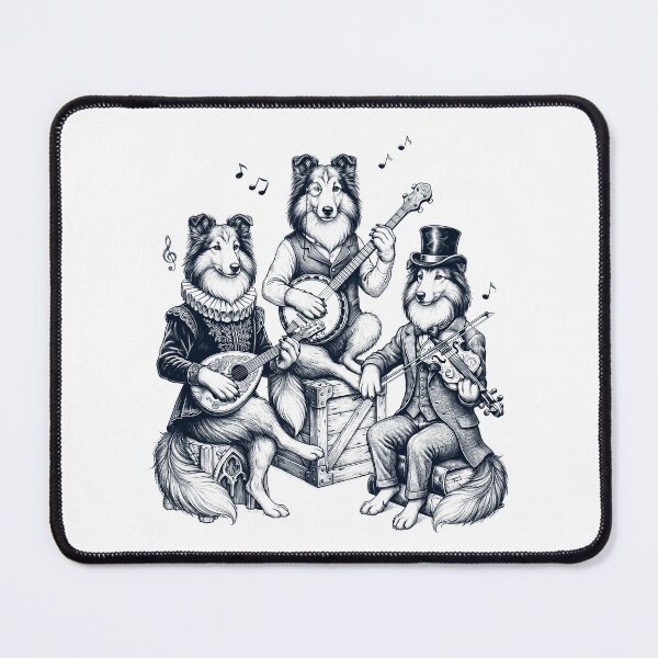 Item preview, Vintage Shetland Sheepdog Music Instrument Dog Lover designed and sold by dian-rody-crest.