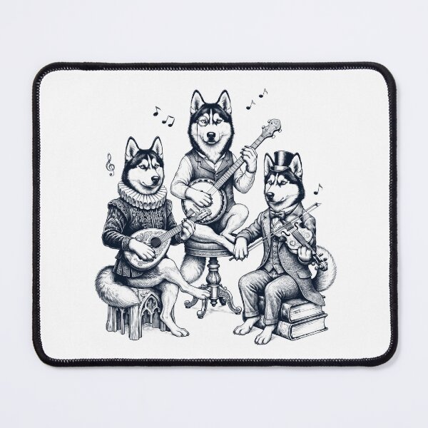 Item preview, Vintage Siberian Husky Music Instrument Dog Lover designed and sold by dian-rody-crest.