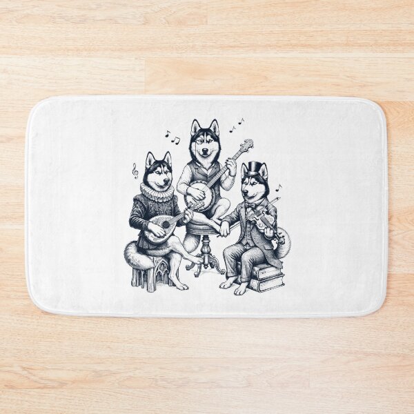 Item preview, Vintage Siberian Husky Music Instrument Dog Lover designed and sold by dian-rody-crest.