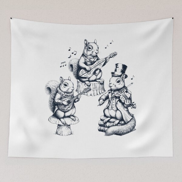 Item preview, Vintage Squirrel Music Instrument Animal Lover designed and sold by dian-rody-crest.