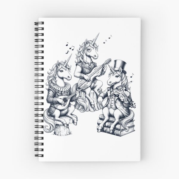 Item preview, Vintage Unicorn Music Instrument Animal Lover designed and sold by dian-rody-crest.
