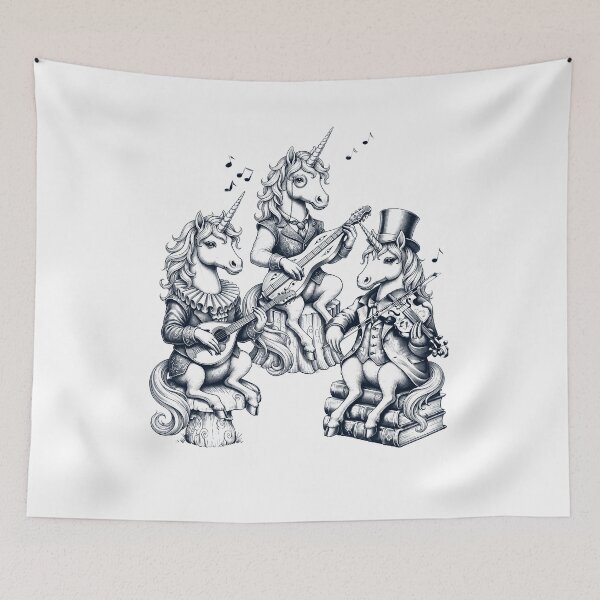 Item preview, Vintage Unicorn Music Instrument Animal Lover designed and sold by dian-rody-crest.
