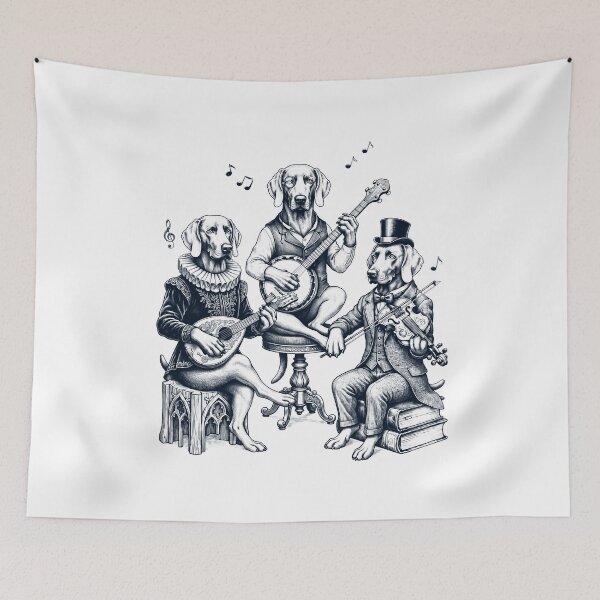 Item preview, Vintage Weimaraner Music Instrument Dog Lover designed and sold by dian-rody-crest.