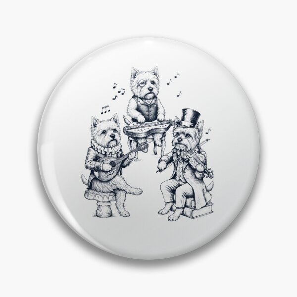 Item preview, Vintage West Highland White Terrier Music Instrument Dog Lover designed and sold by dian-rody-crest.