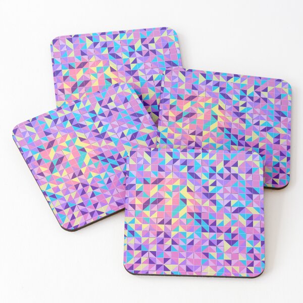 Item preview, Vaporwave Pastel Prism Geometric Triangle Grid Seamless Pattern designed and sold by KungPowUnicorn.