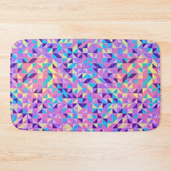 Item preview, Vaporwave Pastel Prism Geometric Triangle Grid Seamless Pattern designed and sold by KungPowUnicorn.