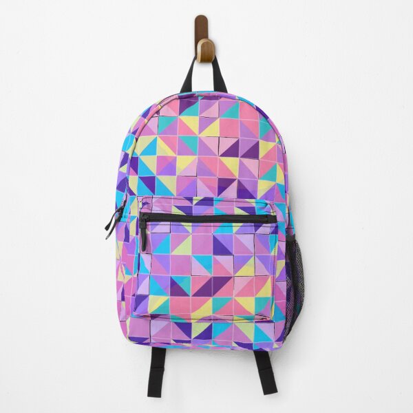 Item preview, Vaporwave Pastel Prism Geometric Triangle Grid Seamless Pattern designed and sold by KungPowUnicorn.