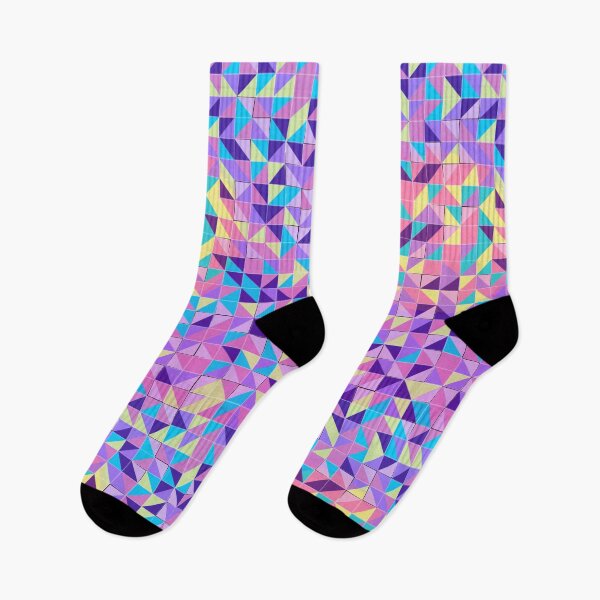 Item preview, Vaporwave Pastel Prism Geometric Triangle Grid Seamless Pattern designed and sold by KungPowUnicorn.