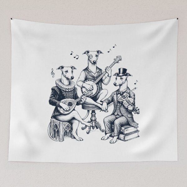 Item preview, Vintage Whippet Music Instrument Dog Lover designed and sold by dian-rody-crest.