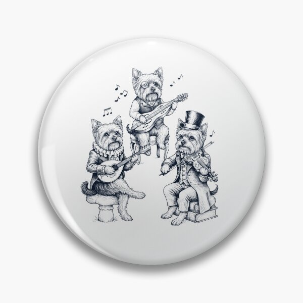 Item preview, Vintage Yorkshire Terrier Music Instrument Dog Lover designed and sold by dian-rody-crest.