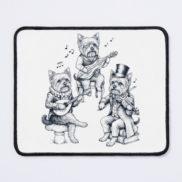 Item preview, Vintage Yorkshire Terrier Music Instrument Dog Lover designed and sold by dian-rody-crest.