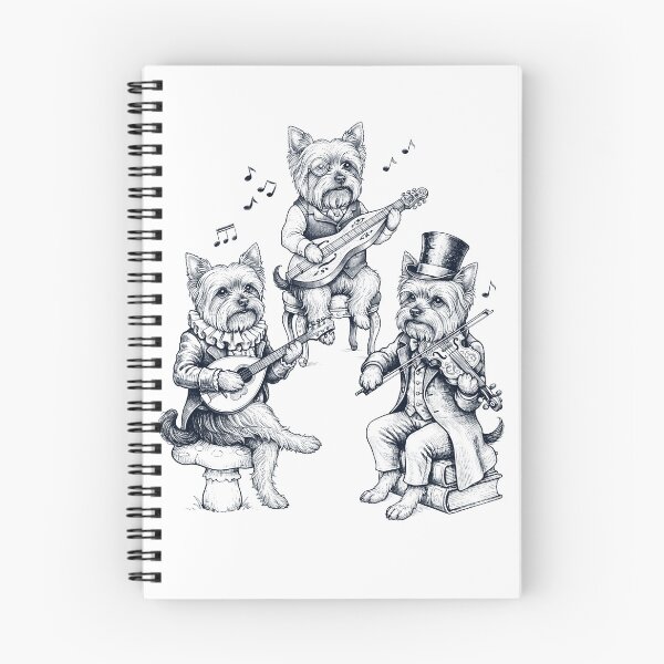Item preview, Vintage Yorkshire Terrier Music Instrument Dog Lover designed and sold by dian-rody-crest.