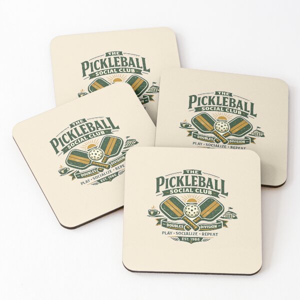 Item preview, The Pickleball Social Club Vintage Sports Emblem designed and sold by KakangMudi.