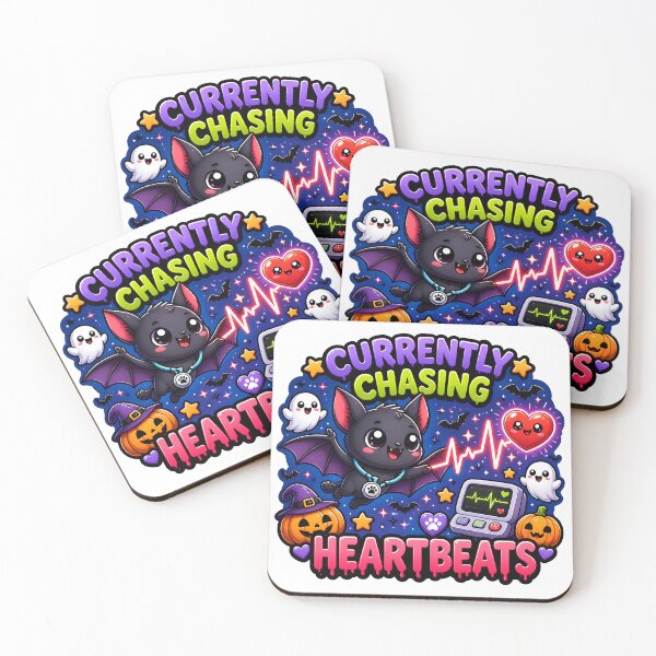 Item preview, Currently Chasing Heartbeats — Veterinary Cardiology Halloween designed and sold by Bettybee00.