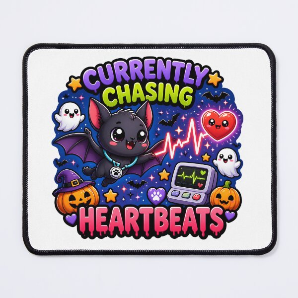 Item preview, Currently Chasing Heartbeats — Veterinary Cardiology Halloween designed and sold by Bettybee00.