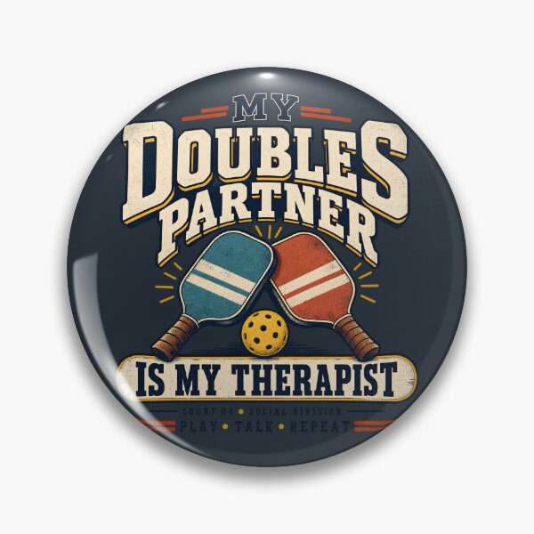 Item preview, Pickleball Doubles Partner Therapist Vintage Retro Sports Poster designed and sold by KakangMudi.