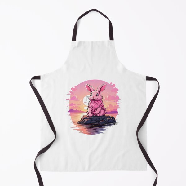 Item preview, Fluffy Pink Bunny Watching Sunset On A Rock designed and sold by arlitoickerson.