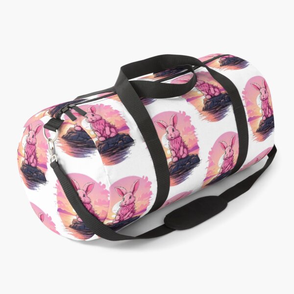 Item preview, Fluffy Pink Bunny Watching Sunset On A Rock designed and sold by arlitoickerson.