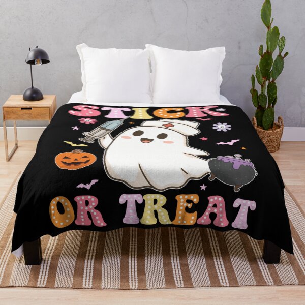 Item preview, Funny Stick Or Treat Cute Nurse Ghost Halloween Crew Women designed and sold by KristenSabol.