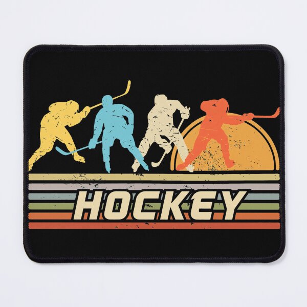 Item preview, Retro Retro Ice Hockey Player Sunset Silhouette designed and sold by JOSEPEDEEN12.