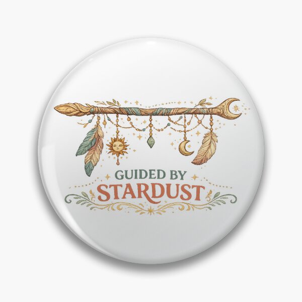 Item preview, Guided by Stardust Celestial Wand Moon Stars Boho Witchy Art Design designed and sold by inkoutninja.