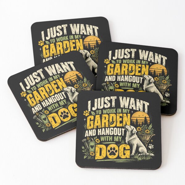 Item preview, I Just Want To Work In My Garden And Hangout With My Dog Gardener Dog Lover Hobby designed and sold by RetroMini2026.