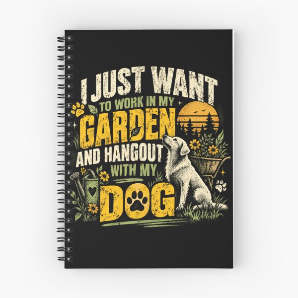 Item preview, I Just Want To Work In My Garden And Hangout With My Dog Gardener Dog Lover Hobby designed and sold by RetroMini2026.