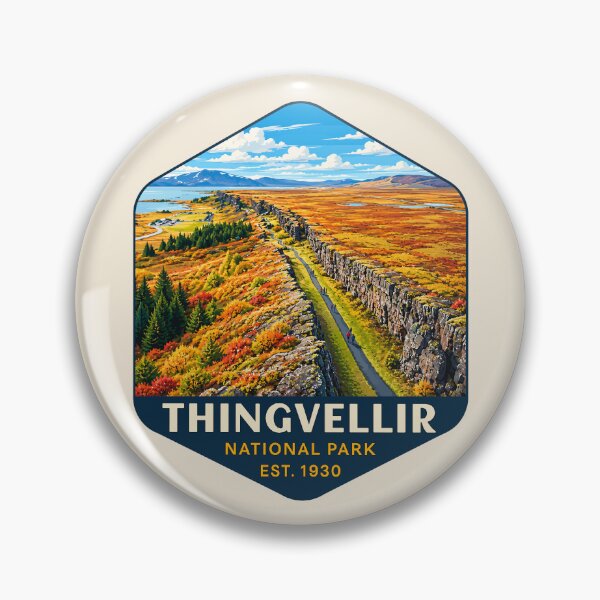 Item preview, Thingvellir National Park Iceland – Vintage Nordic Wilderness Adventure designed and sold by Gideon Emmerich.