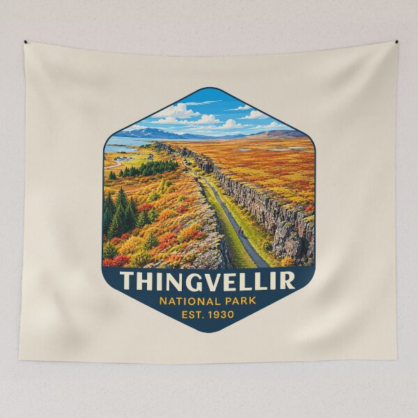 Item preview, Thingvellir National Park Iceland – Vintage Nordic Wilderness Adventure designed and sold by Gideon Emmerich.