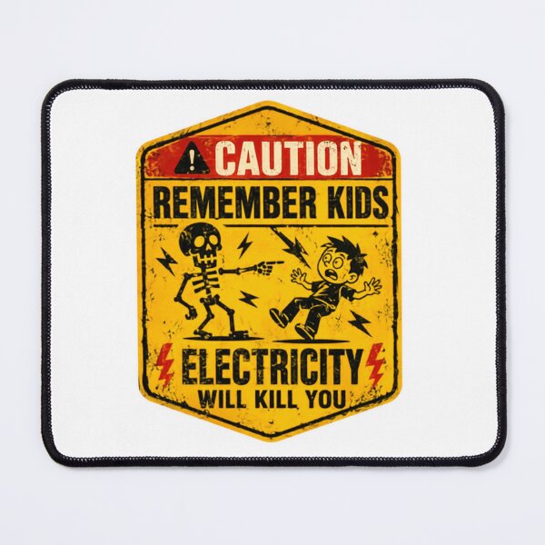 Item preview, Caution Remember Kids Electricity Will Kill You Electrician Safety Warning Danger Engineer designed and sold by HumansStuck12.