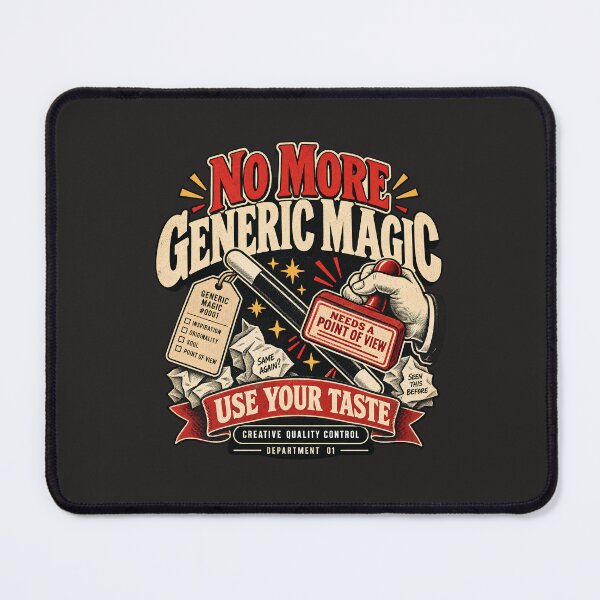 Item preview, No More Generic Magic Creative Quality Control Vintage Graphic designed and sold by KakangMudi.