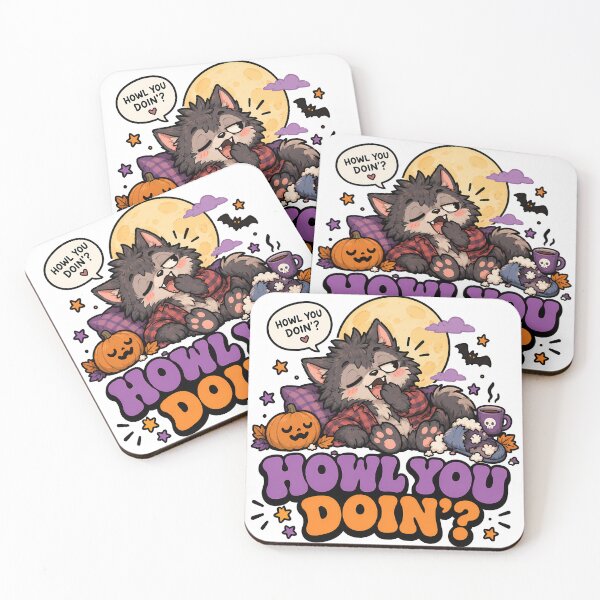 Item preview, Groovy Retro Howl You Doin - Funny Halloween Cute Werewolf designed and sold by ianm1028.