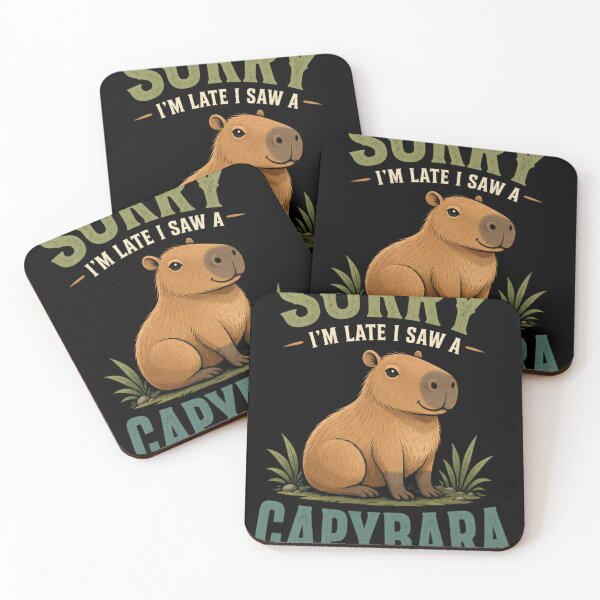 Item preview, Sorry I'm Late I Saw A Capybara Capybara Lover Funny Animal Humor designed and sold by JonesFlora2025.