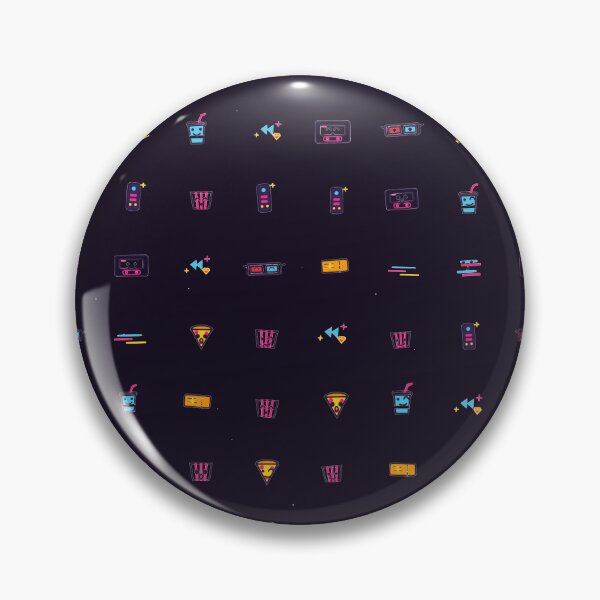 Item preview, VHS Movie Night Retro 80s 90s Film Rental Micro Icon Seamless Pattern designed and sold by KungPowUnicorn.