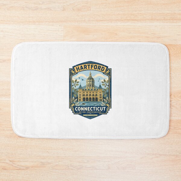 Item preview, Hartford Connecticut Est. 1636 Charter Oak State Capitol Connecticut River Resident Travel Souvenir designed and sold by Star3NowForMe.