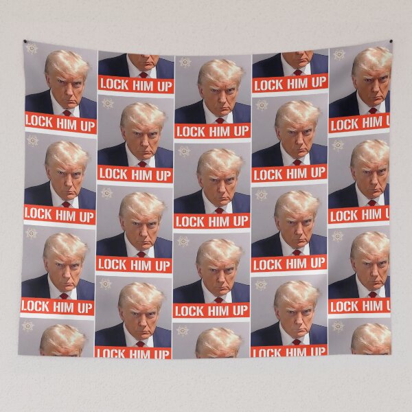 Item preview, Lock Him Up Donald Trump Mugshot designed and sold by ZahiraFi-reston.