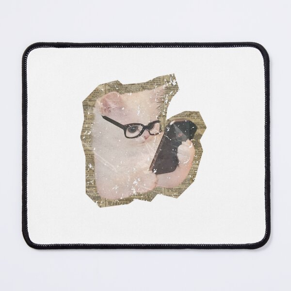 Item preview, Cat With Glasses And Phone Smart Pet Lover Tech Nerd designed and sold by SkeletonsDanger.