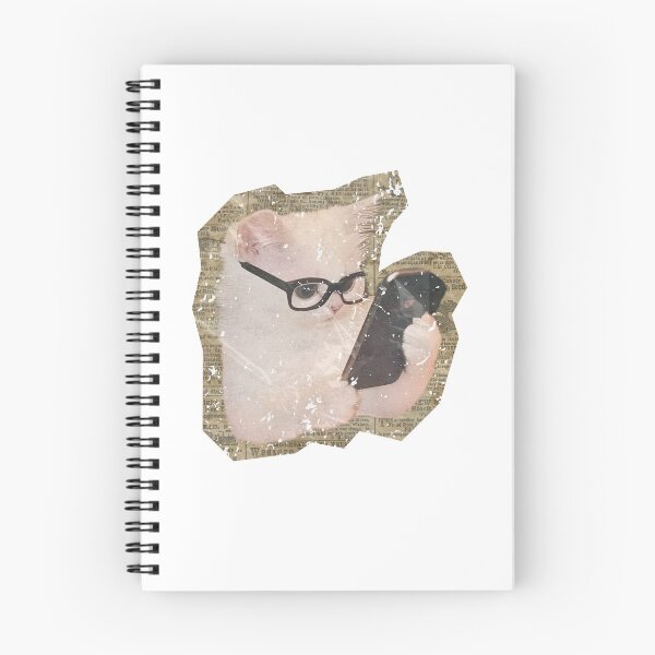 Item preview, Cat With Glasses And Phone Smart Pet Lover Tech Nerd designed and sold by SkeletonsDanger.