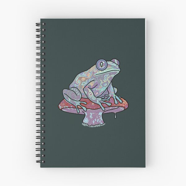 Item preview, Psychedelic Frog on Mushroom Trippy Cottagecore Art designed and sold by LeshanArt.