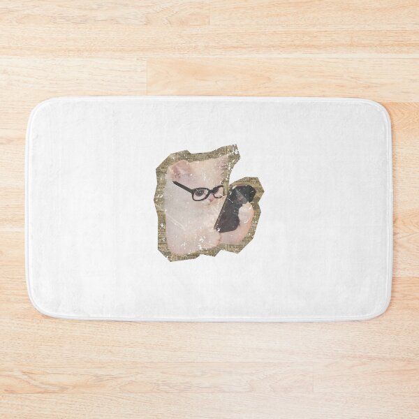 Item preview, Cat With Glasses And Phone Smart Pet Lover Tech Nerd designed and sold by SkeletonsDanger.