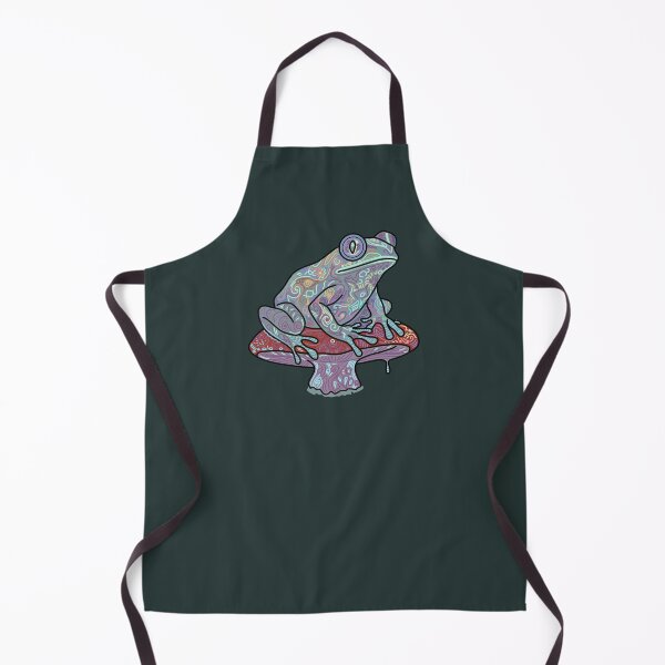 Item preview, Psychedelic Frog on Mushroom Trippy Cottagecore Art designed and sold by LeshanArt.
