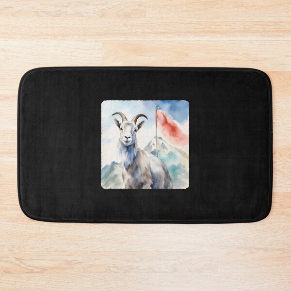 Item preview, Mountain Goat Watercolor Art designed and sold by YarningsandYear.