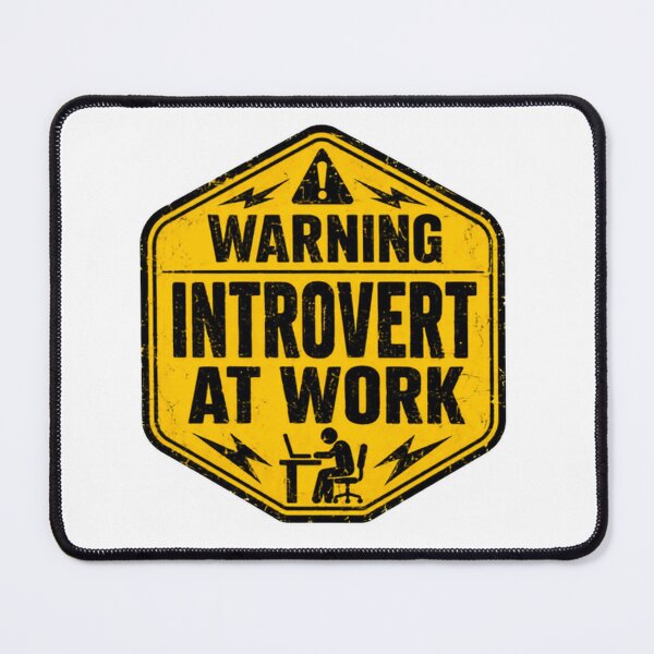 Item preview, Warning Introvert At Work Funny Introverted Professional Personality designed and sold by HumansStuck12.