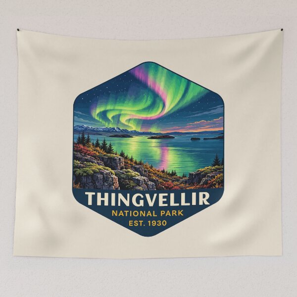 Item preview, Thingvellir National Park Iceland – Vintage Nordic Wilderness Adventure designed and sold by Gideon Emmerich.